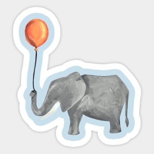 Elephant with a Balloon Sticker